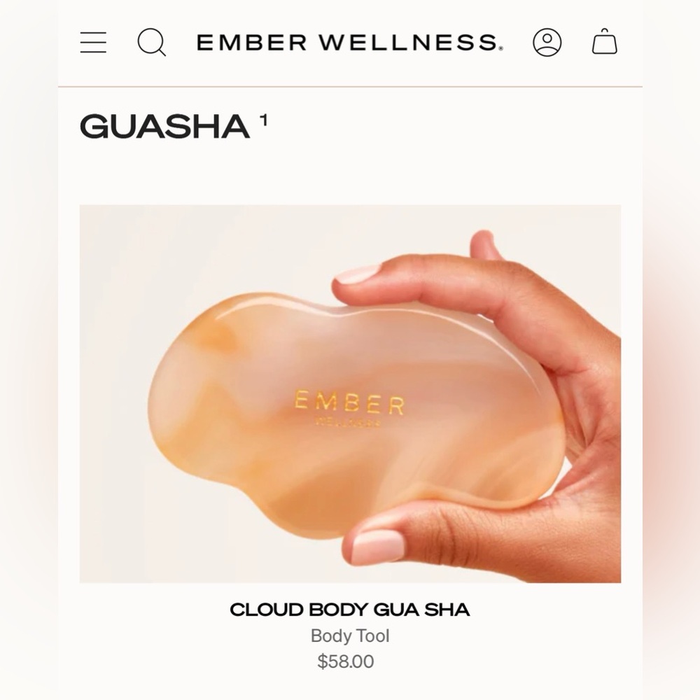 NWT. Ember wellness cloud gua sha agate tool.